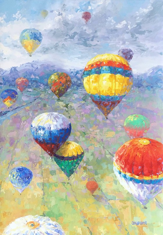 "Hot air balloons"