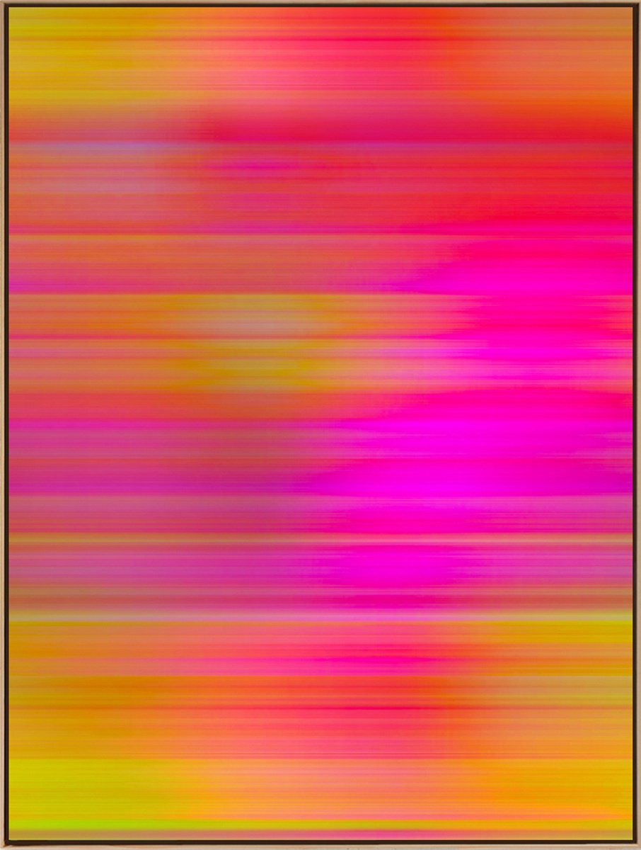 Expressive Landscape Acrylic Painting By Jonas Peres, 35 X 47, Magical Sunshine, I, Original Artwork