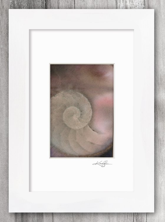 Nautilus Shell 948 -  Mixed Media Sea Shell Painting by Kathy Morton Stanion