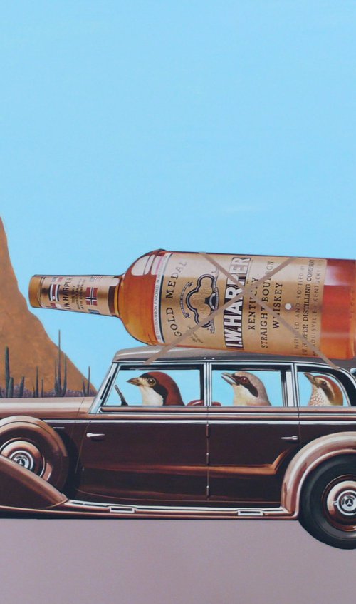 Birds and Booze on a Road Trip by Paper Draper