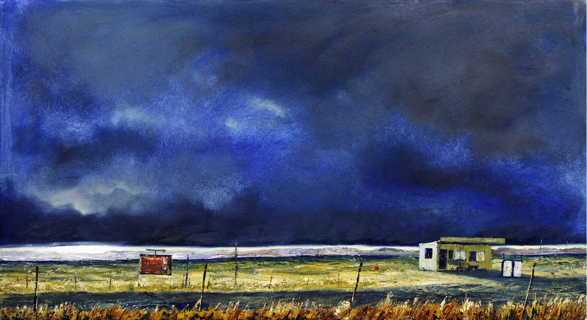 Impressionistic Landscape Oil Painting By Richard Manning, 44 X 24", Landscape-35, Original Artwork