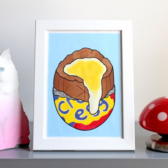 Creme Egg - Chocolate Egg - Pop Art Painting On A4 Paper (Unframed)