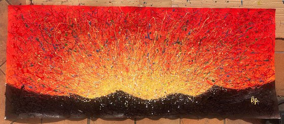 Tangerine Dawn - abstract sunrise