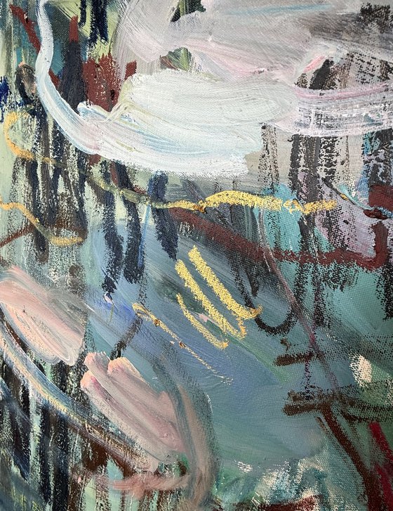 Spring pond. Diptych