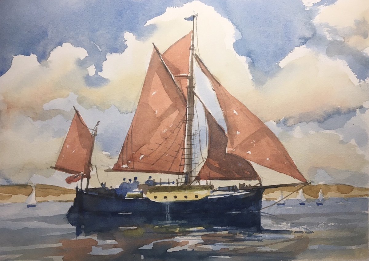 Norfolk Barge by Frank Walters
