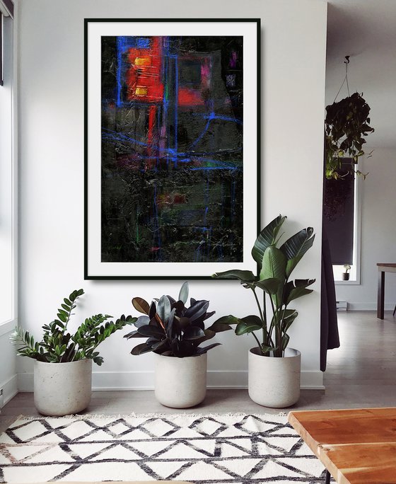 Urban Soul 2 -  Large Textured Abstract Painting  by Kathy Morton Stanion