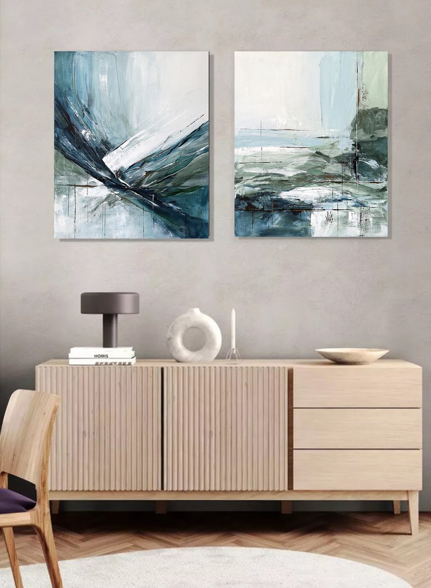 Oceanic Flow Set By Tatiana Malinovscaia, 39 X 24, Artwork For Sale On Artfinder