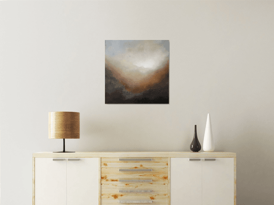 Simple truth 50X50 cm - abstract style original oil painting glazing medium gift modern urban art office art home design decor gift idea (2020)