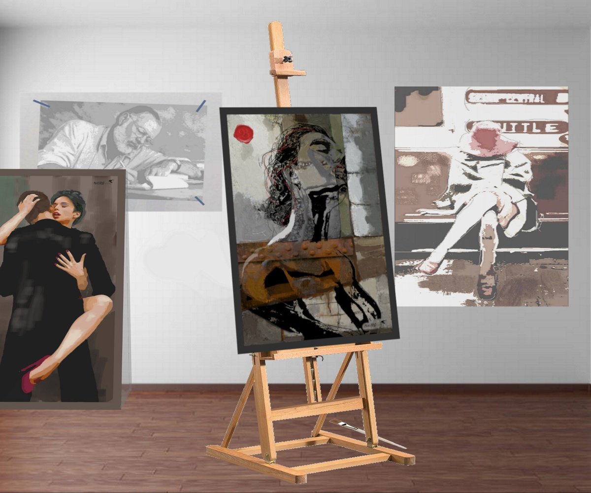 Organic Abstract Painting By Joe Mcharg, 36 X 51, Iron Maiden, Original Artwork