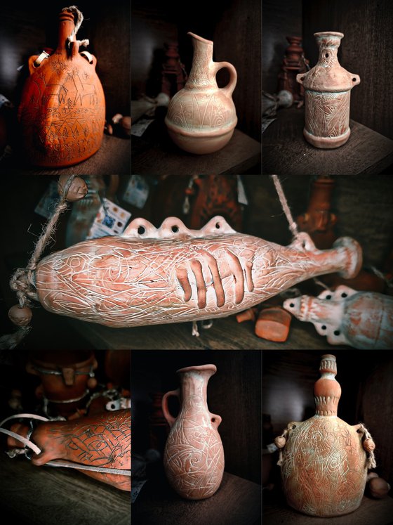Tripolye-Style Ceramic Flask