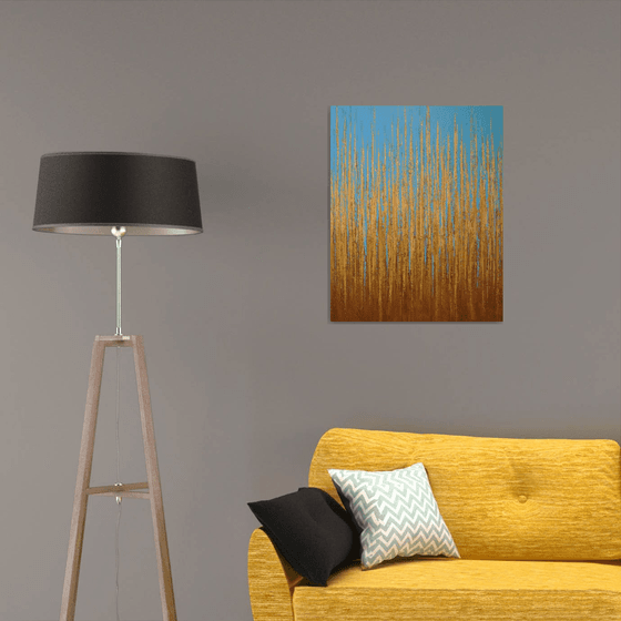 Gold Blue - Color Field