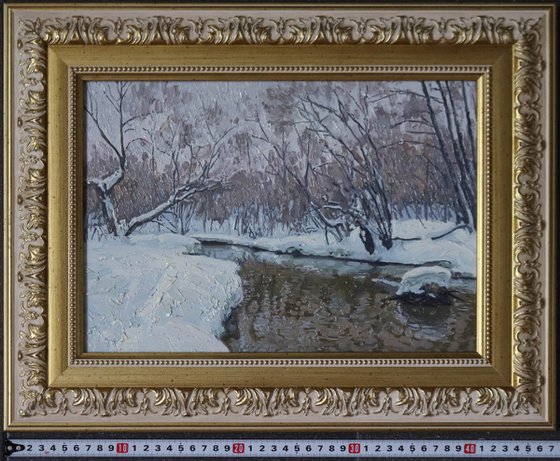 February in Kuzminki. The Churilikha River