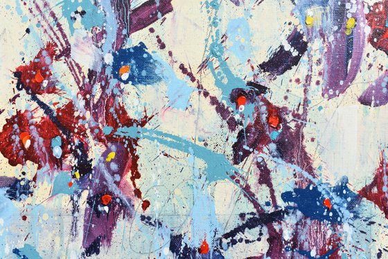 Fleur de Promesse (Flower of Promise) - 16 x 20 IN / 41 x 51 CM - Abstract Floral Oil Painting on Panel