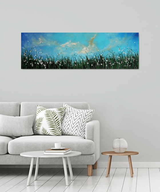 "Stand By Me" #1 - Extra large original abstract floral painting