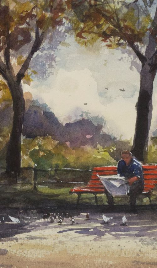Reading in the park by Tyl Destoop