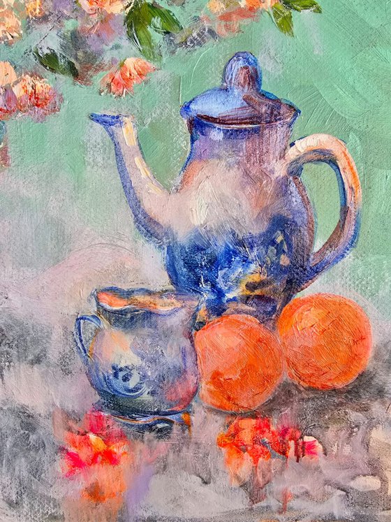 Blossoms and Blue Porcelain