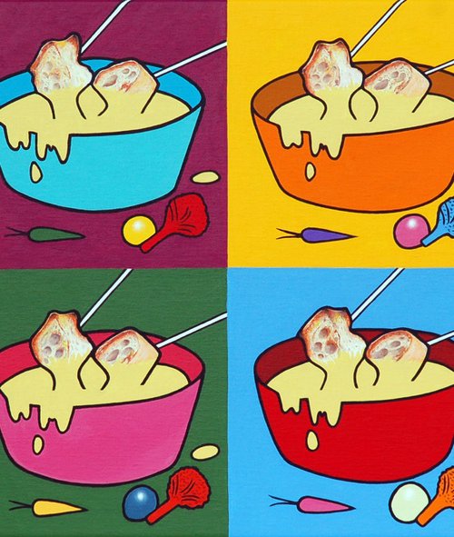 Cheese Fondue in Different Colours by Steve White