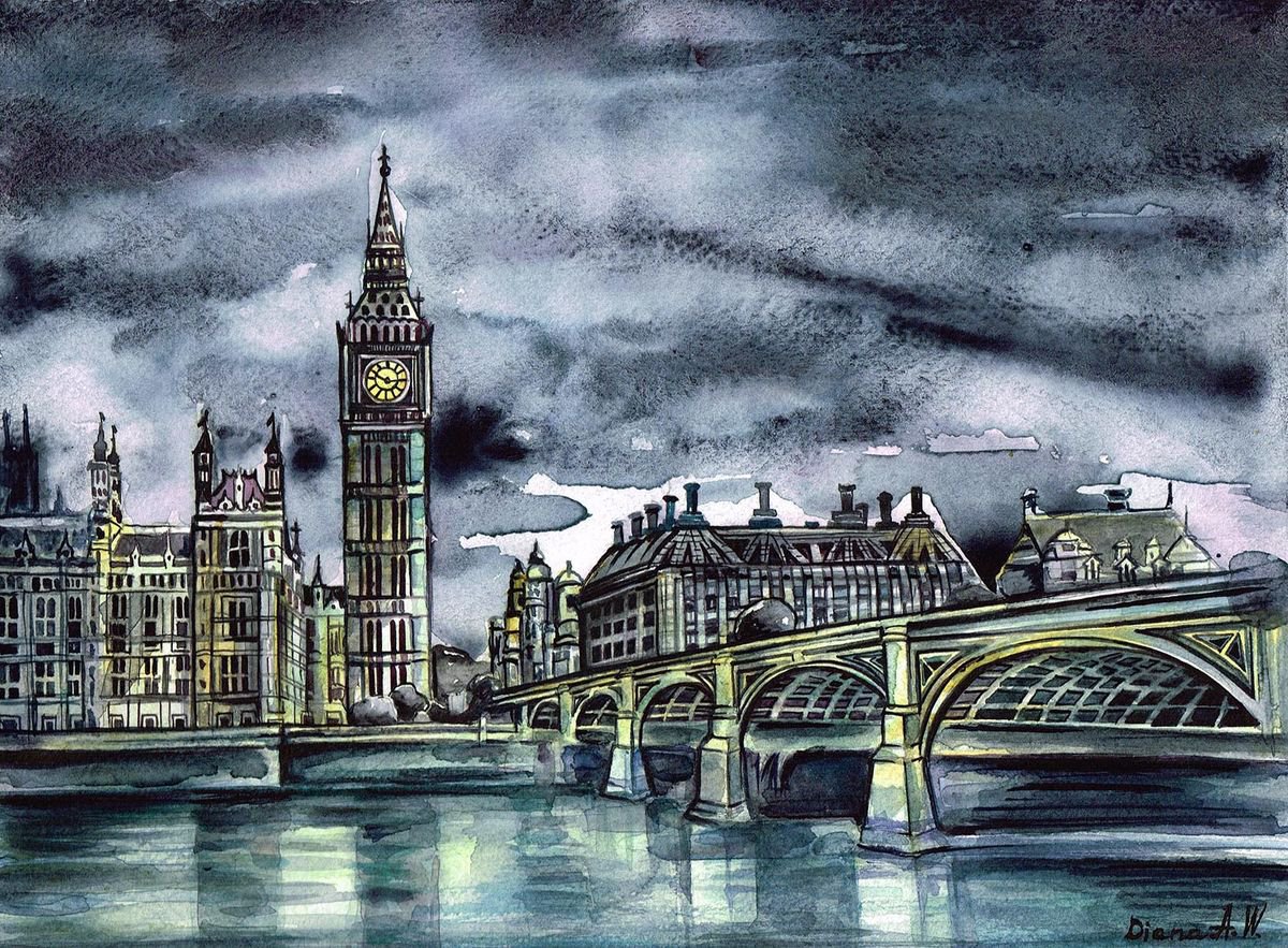 London Big Ben and Westminster by Diana Aleksanian
