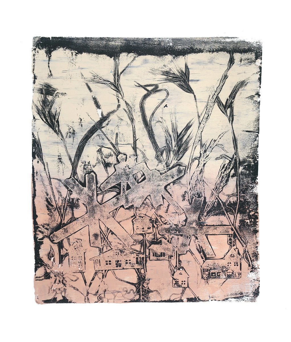 Impressionistic Botanical Limited Edition Print By Delnara El, 16 X 20, Impressions Of War, V.22, Original Artwork