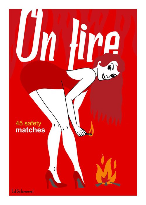 Redheads on fire - Pop Art Print by Ed Schimmel