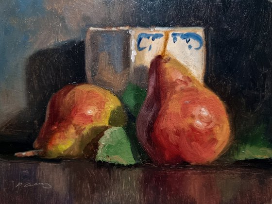 Pears and Vase