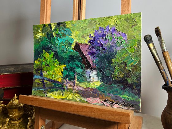 Lilac Bush in the Garden