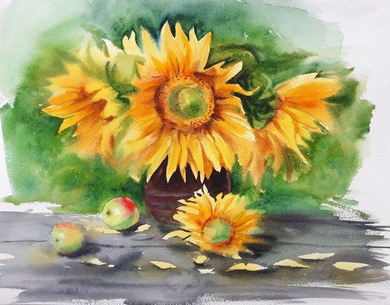 Bright Sunflowers - Bouquet of sunflowers - Sunflower - Summer