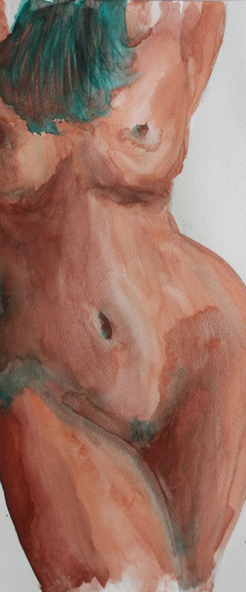 Grace VIII. Series of Nude Bodies Filled with the Scent of Color /  ORIGINAL PAINTING by Salana Art Gallery