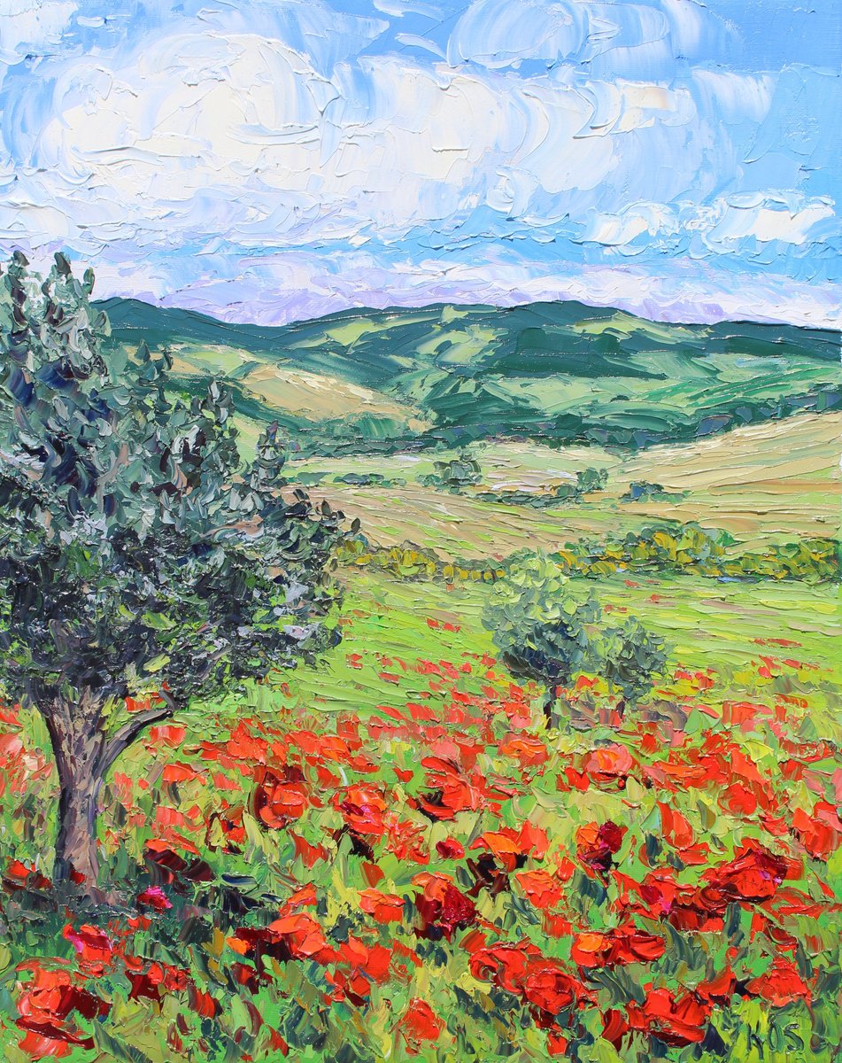 Tuscan Poppies by Kristen Olson Stone