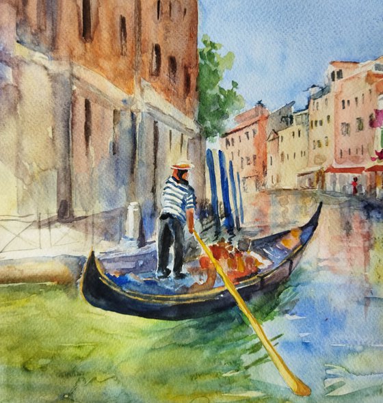 Venetian canals - Venice Italy - Gondola