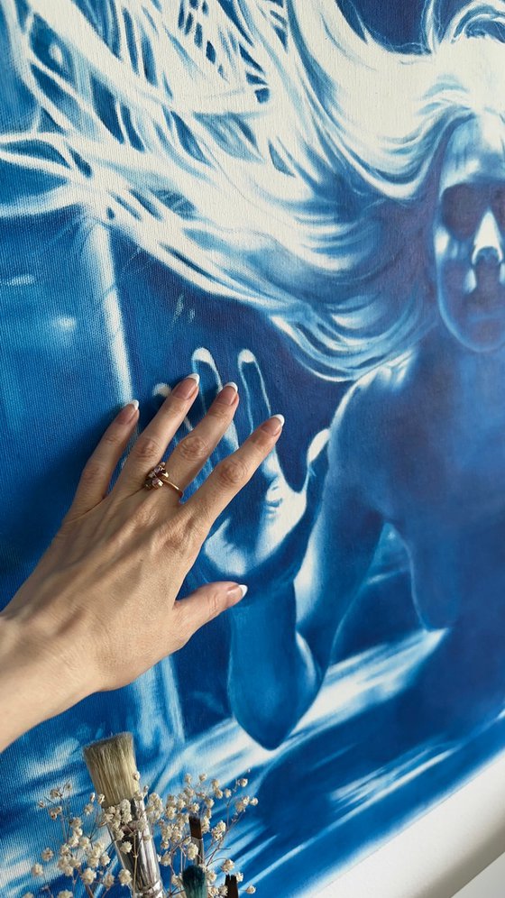 Secret of the Mermaid - Large Blue Ocean Art