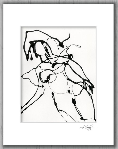 Doodle Nude 24 - Minimalistic Abstract Nude Art by Kathy Morton Stanion by Kathy Morton Stanion