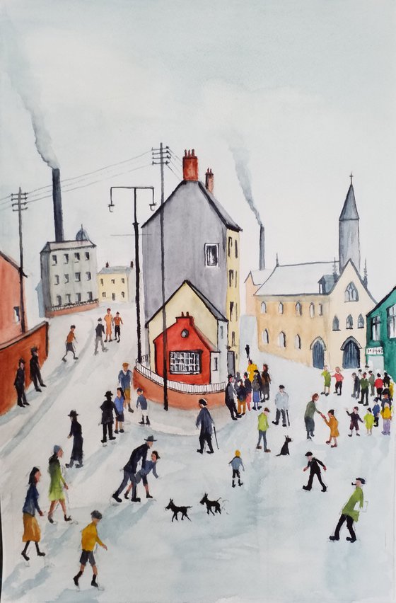 A Street in Clitheroe after L.S.LOWRY