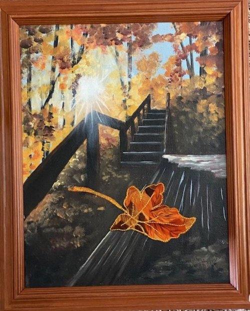 Falling Leaf by Kathye Begala