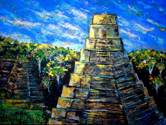 Tikal -Large ( 40" x 30" - 102cm x 76cm) painting