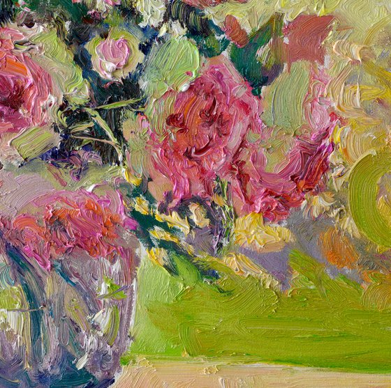Roses from Garden. Morning