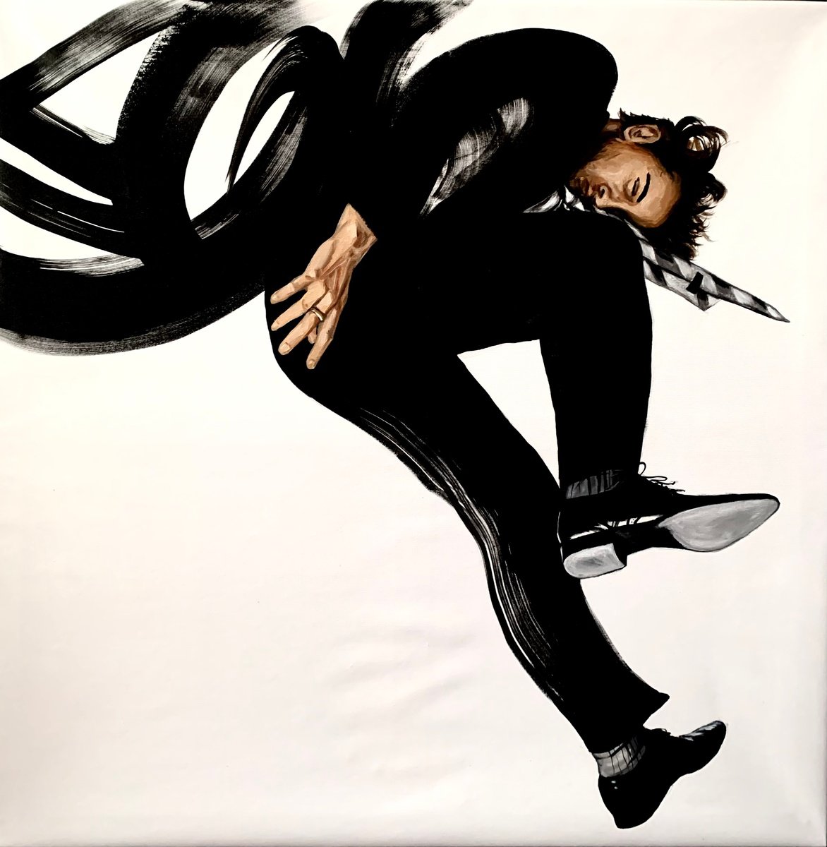 Expressive Portrait Oil Painting By Anzhelika Klimina, 39 X 39, Ascension, Original Artwork