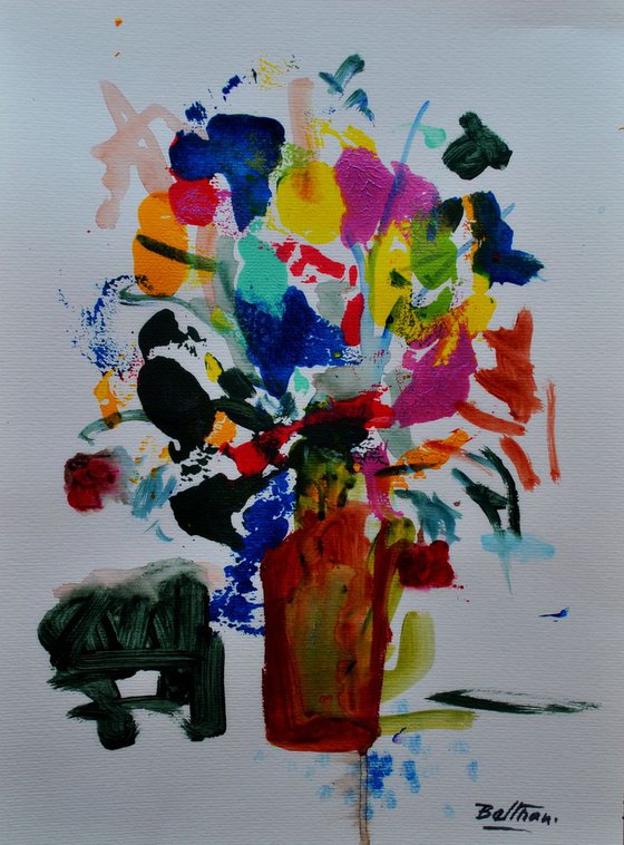 Le vase céramique brun / 11,81 x 15,75 in.(30x40cm)/2018