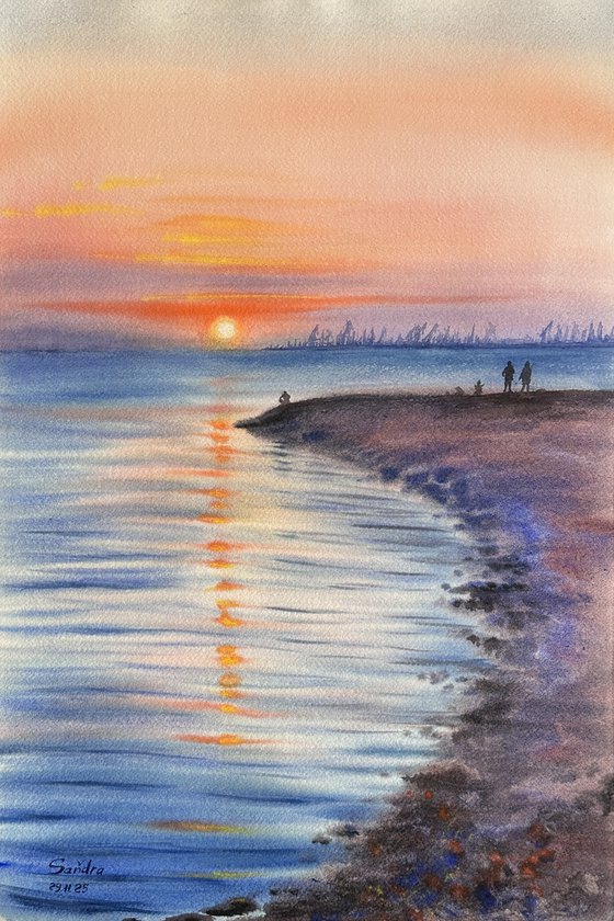 The Aesthetics of a Sunset over the Sea