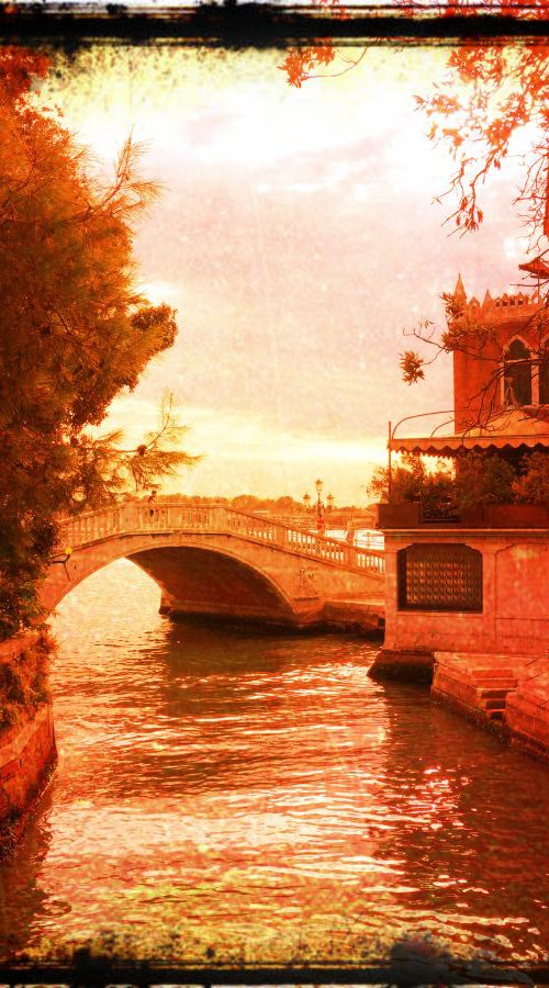 Venice in Italy - 60x80x4cm print on canvas 02585m5 READY to HANG by Kuebler