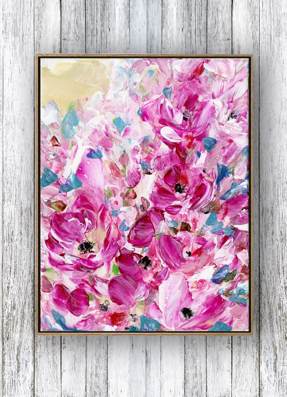 Sweet Blooms 12 - Floral Painting by Kathy Morton Stanion