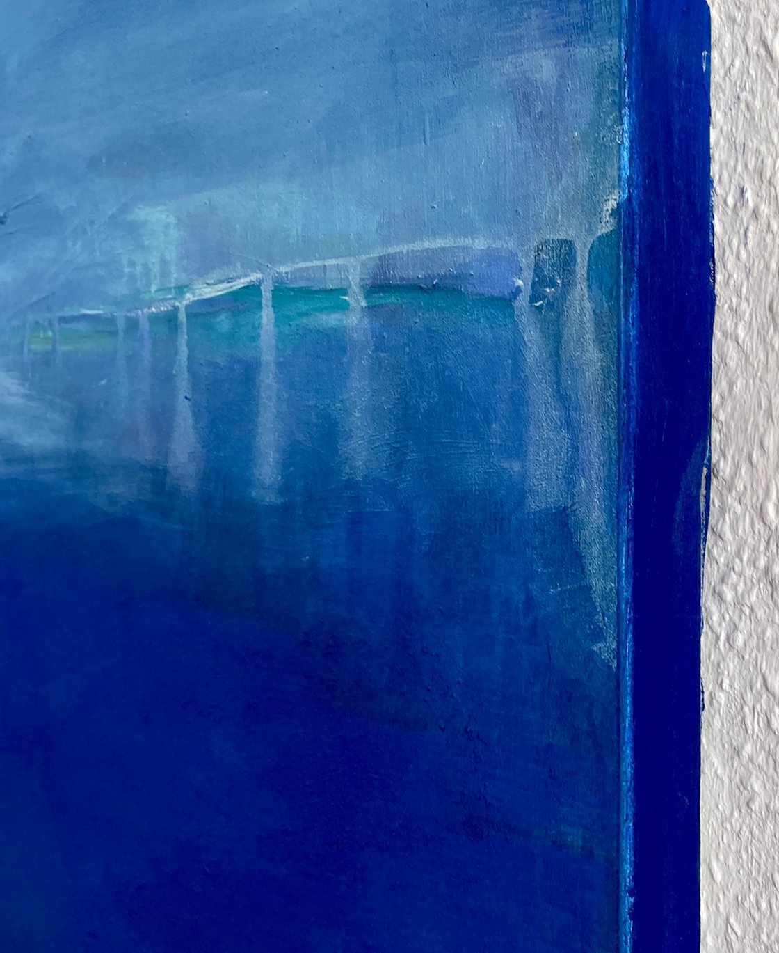 Original Gouache Painting - Deep Blue by Gesa Reuter