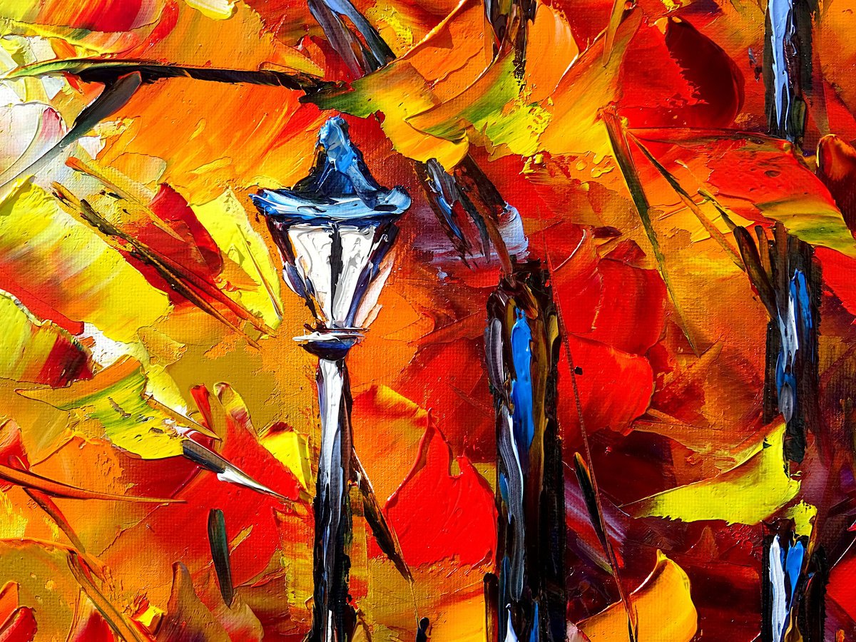 Original Oil Painting - Autumn Joy by Mirek Kuzniar
