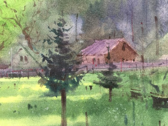 Sketch. Carpathians