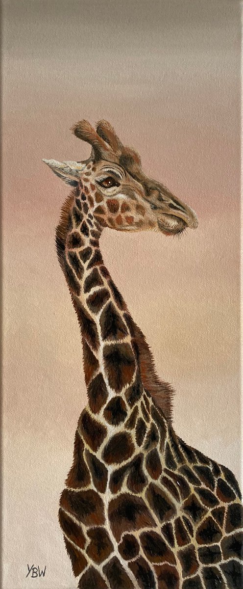 Giraffe Portrait by Yvonne B Webb