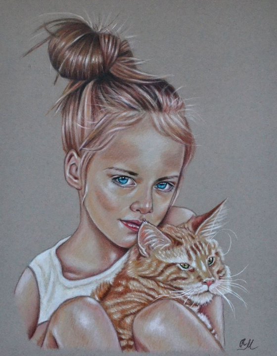 "Bambina con gattino"