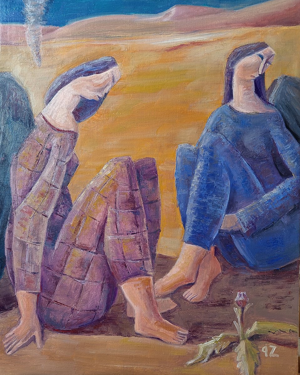 Expressive Oil Painting , In The Desert By Gegham Hunanyan, 16 X 20, Artwork For Sale On Artfinder