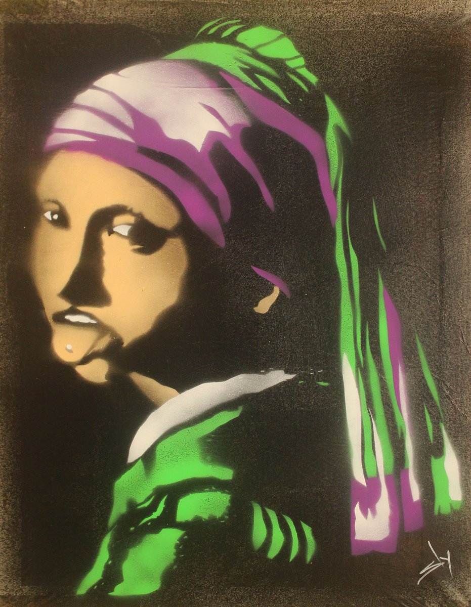 Urban And Pop Painting , Other No. 5 Vermeer (U). By Juan Sly, 23 X 30, Artwork For Sale On Artfinder