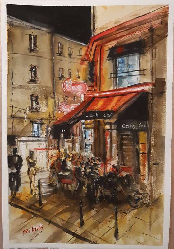 evening cafe at paris