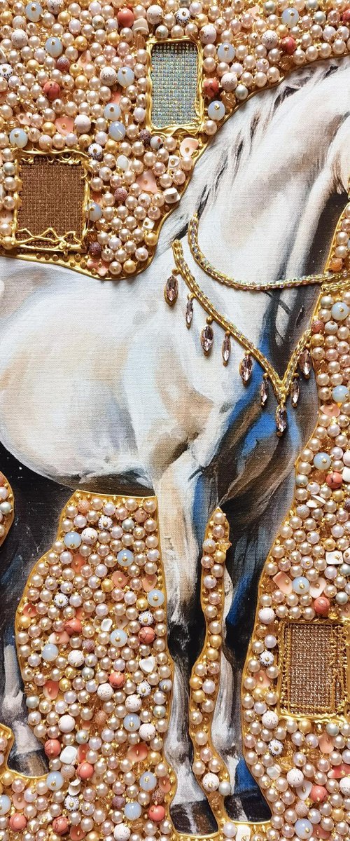 Horse. Pearl painting by BAST